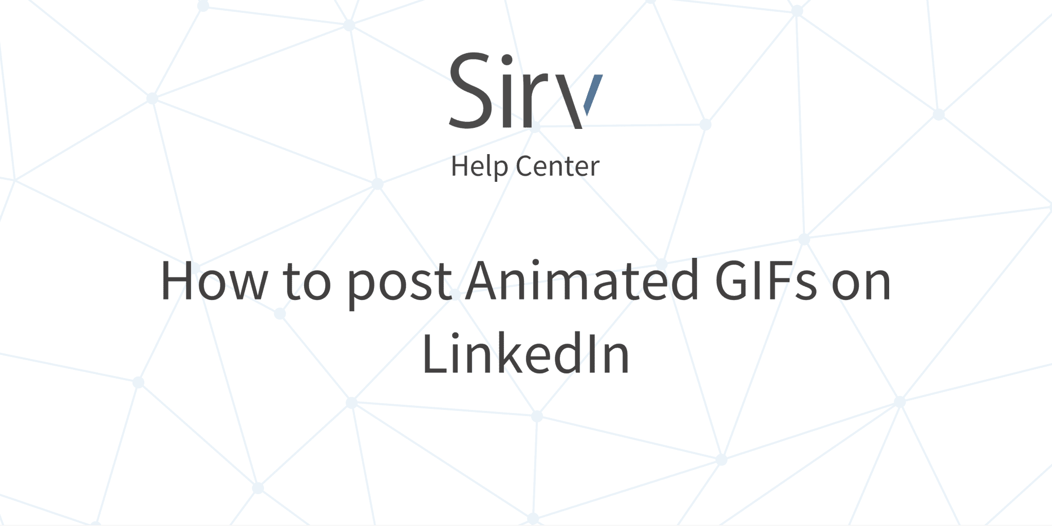 How to post Animated GIFs on LinkedIn - Sirv Help Center